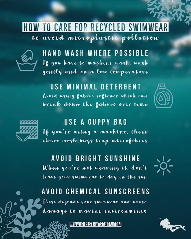 Cómo cuidar tus trajes de baño reciclados