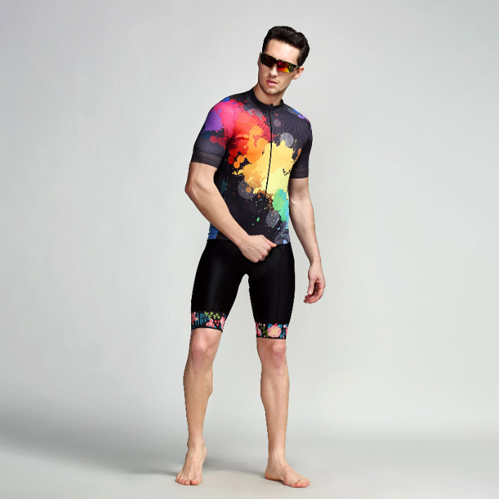 Conjunto de maillot y pantalones cortos de ciclismo para hombre